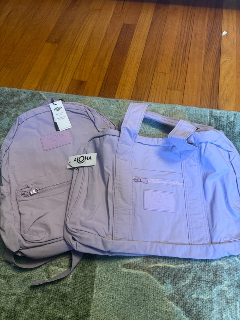 Aloha backpack and duffle